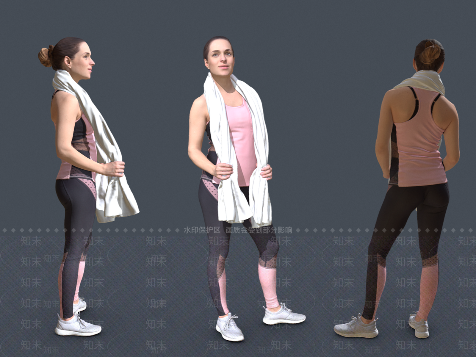 运动美女SU模型下载【ID:1147857862】