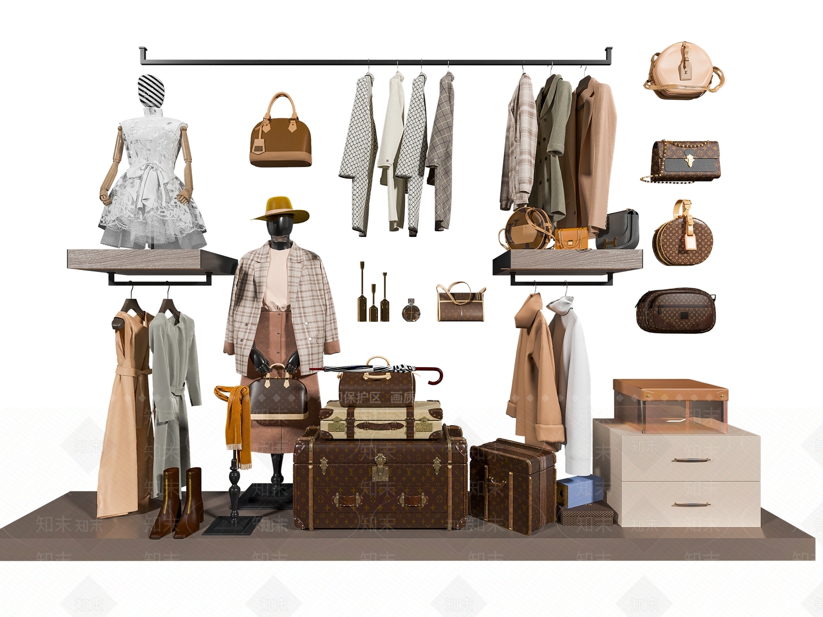 服饰鞋帽3D模型下载【ID:1147862933】