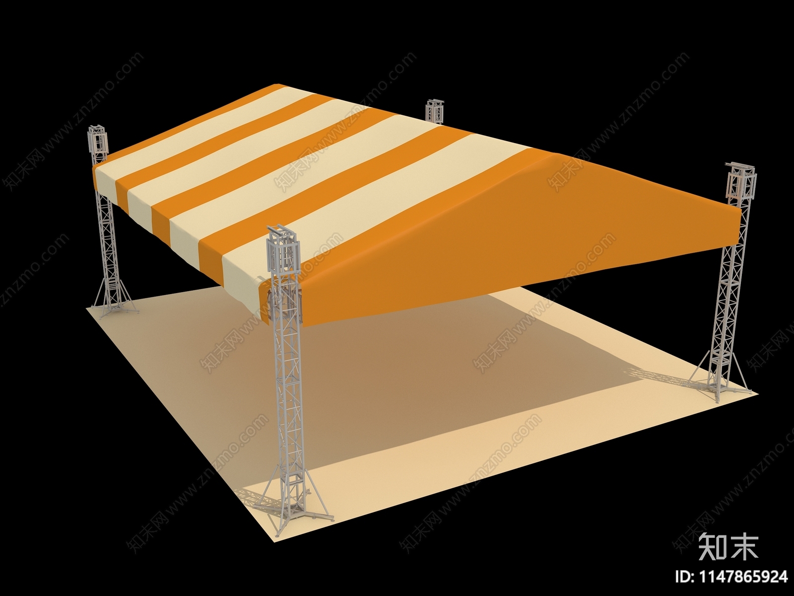 遮阳棚3D模型下载【ID:1147865924】