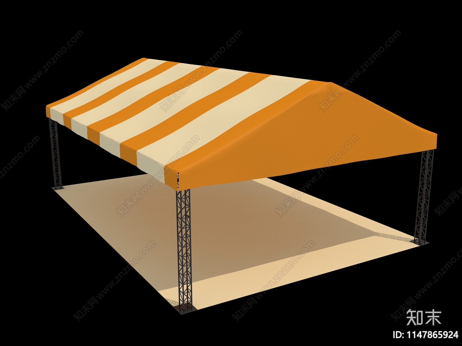 遮阳棚3D模型下载【ID:1147865924】