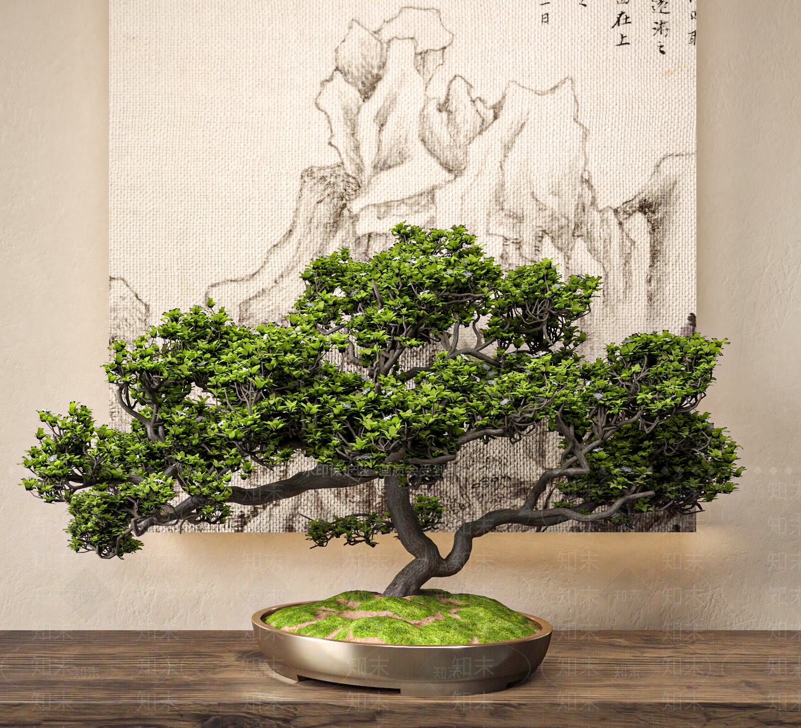 松树盆景SU模型下载【ID:1147866500】