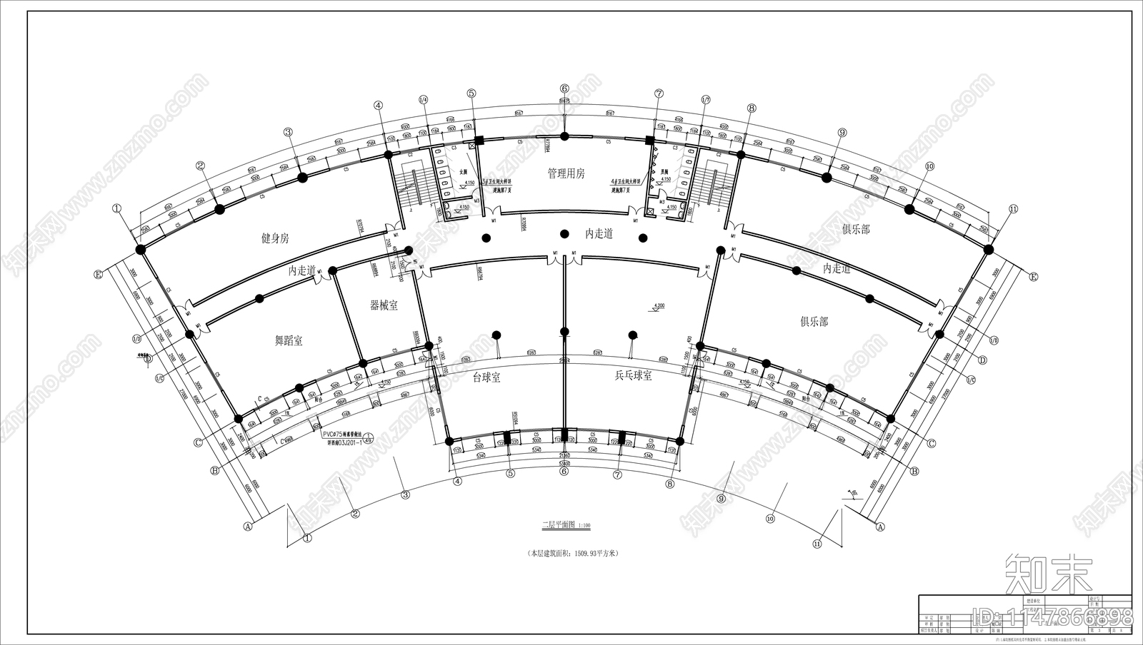 会所建施图cad施工图下载【ID:1147866898】