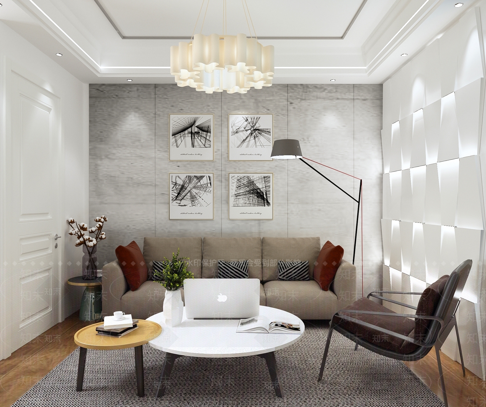 北欧公寓3D模型下载【ID:1147875702】