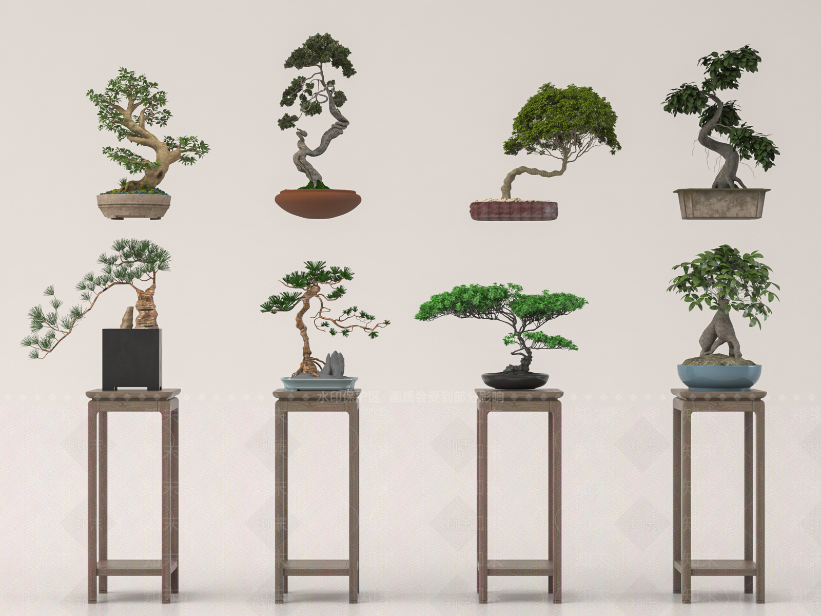 新中式花几3D模型下载【ID:1147882857】