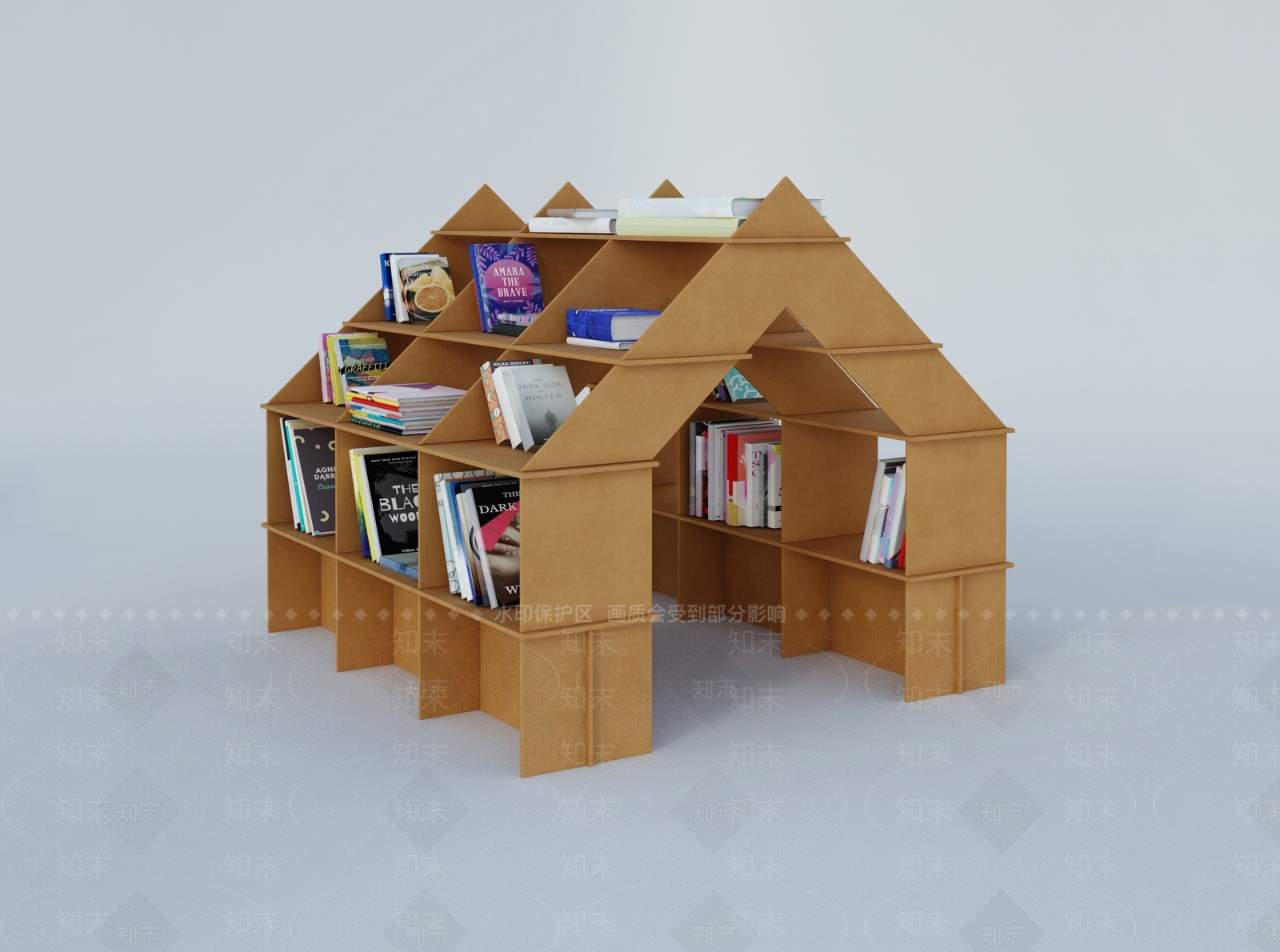 现代儿童房书柜3D模型下载【ID:1147884001】