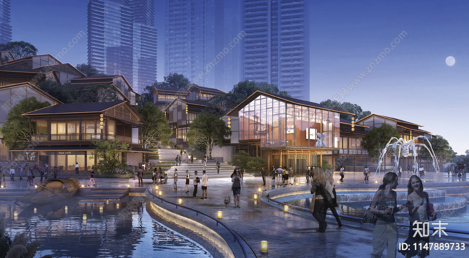 重庆融创湾新中式商业街建筑方案文本下载【ID:1147889733】