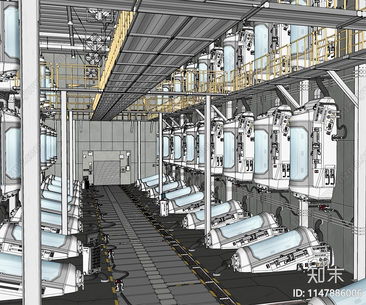 现代风格太空舱SU模型下载【ID:1147886006】