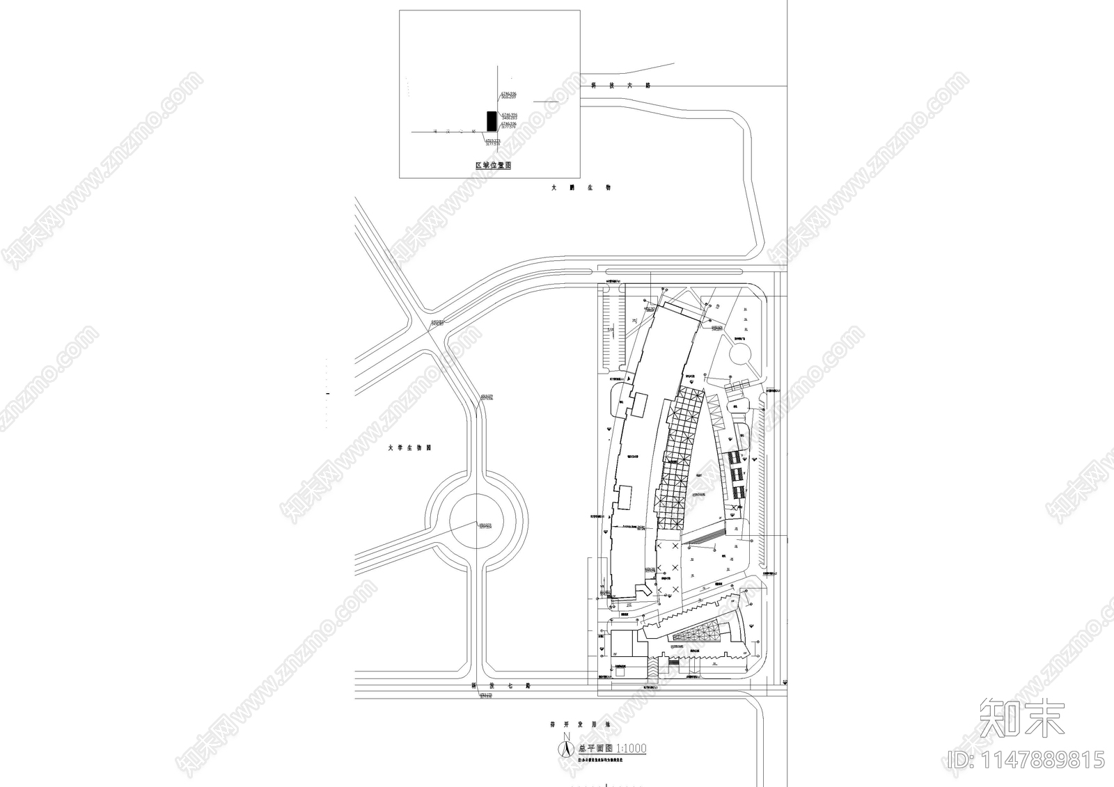 九套高层现代风格酒店建筑施工图cad施工图下载【ID:1147889815】