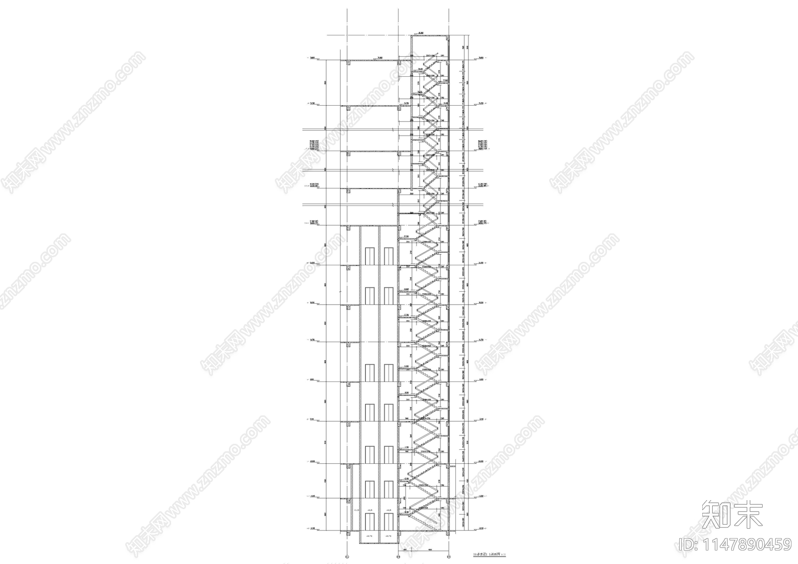 公共停车场建施cad施工图下载【ID:1147890459】