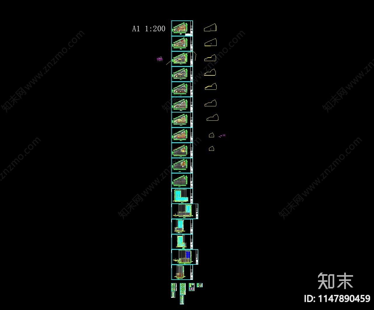 公共停车场建施cad施工图下载【ID:1147890459】