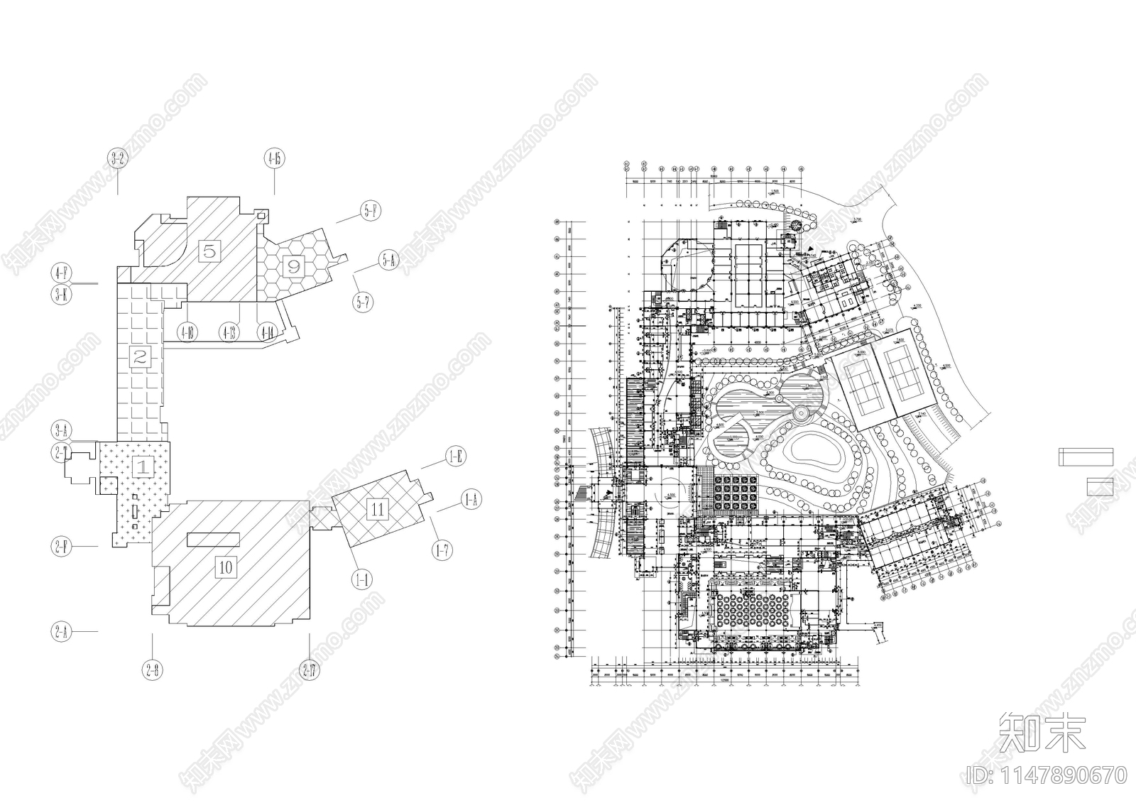 花园酒店建筑施工图纸施工图下载【ID:1147890670】