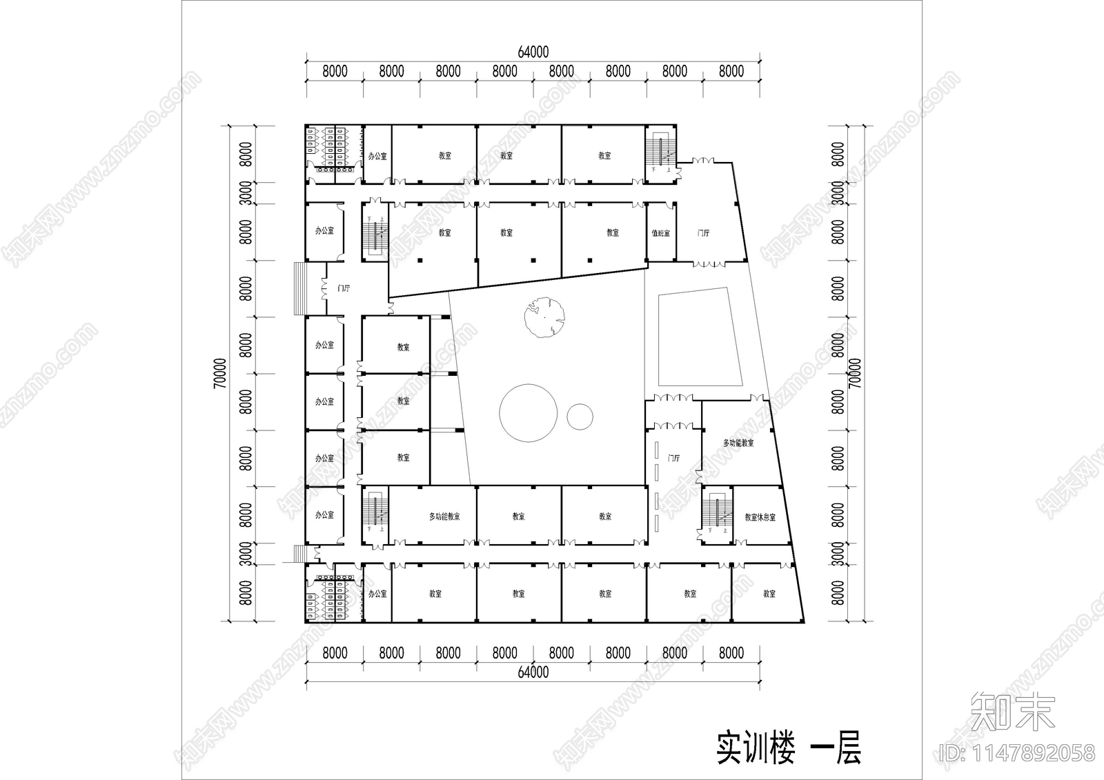 职业中等专业学校cad施工图下载【ID:1147892058】