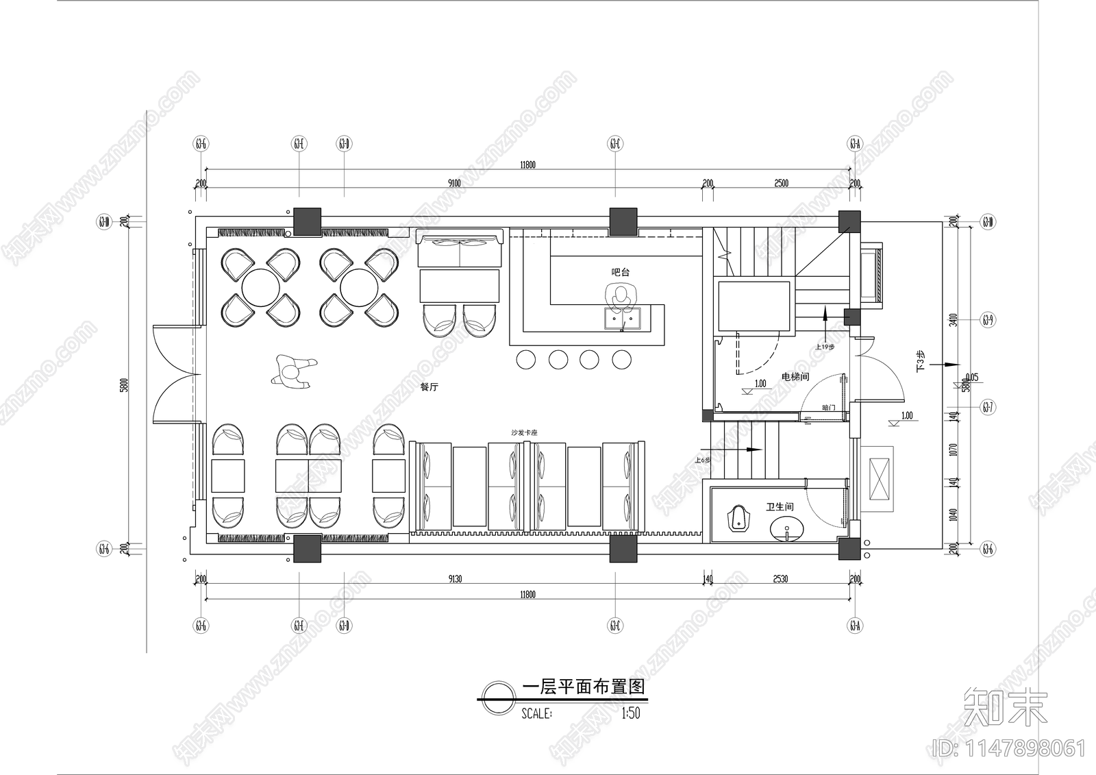 新中式别墅室内设计施工图cad施工图下载【ID:1147898061】