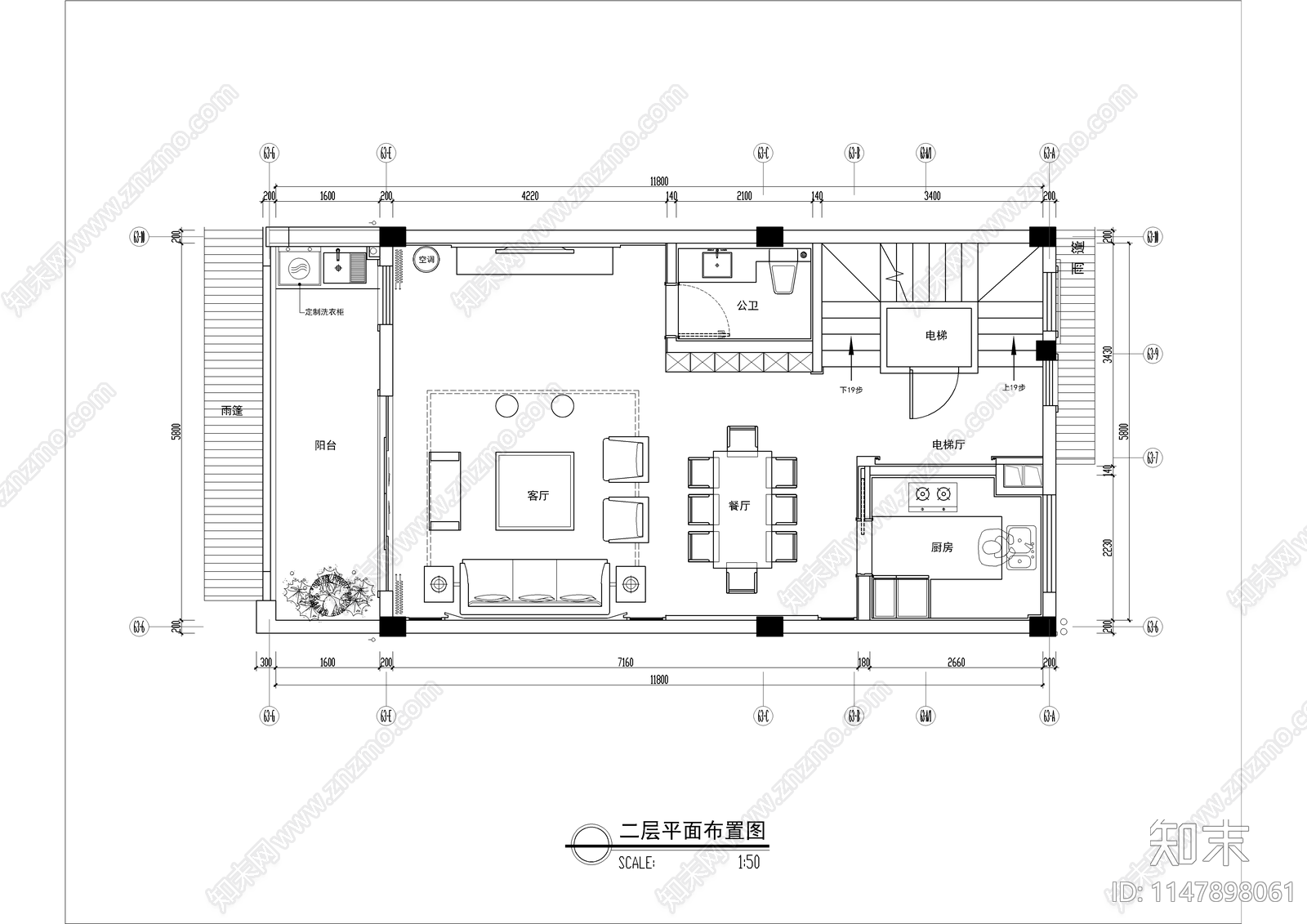 新中式别墅室内设计施工图cad施工图下载【ID:1147898061】