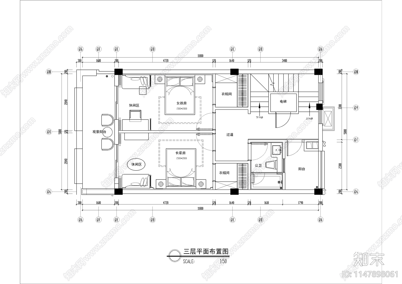 新中式别墅室内设计施工图cad施工图下载【ID:1147898061】