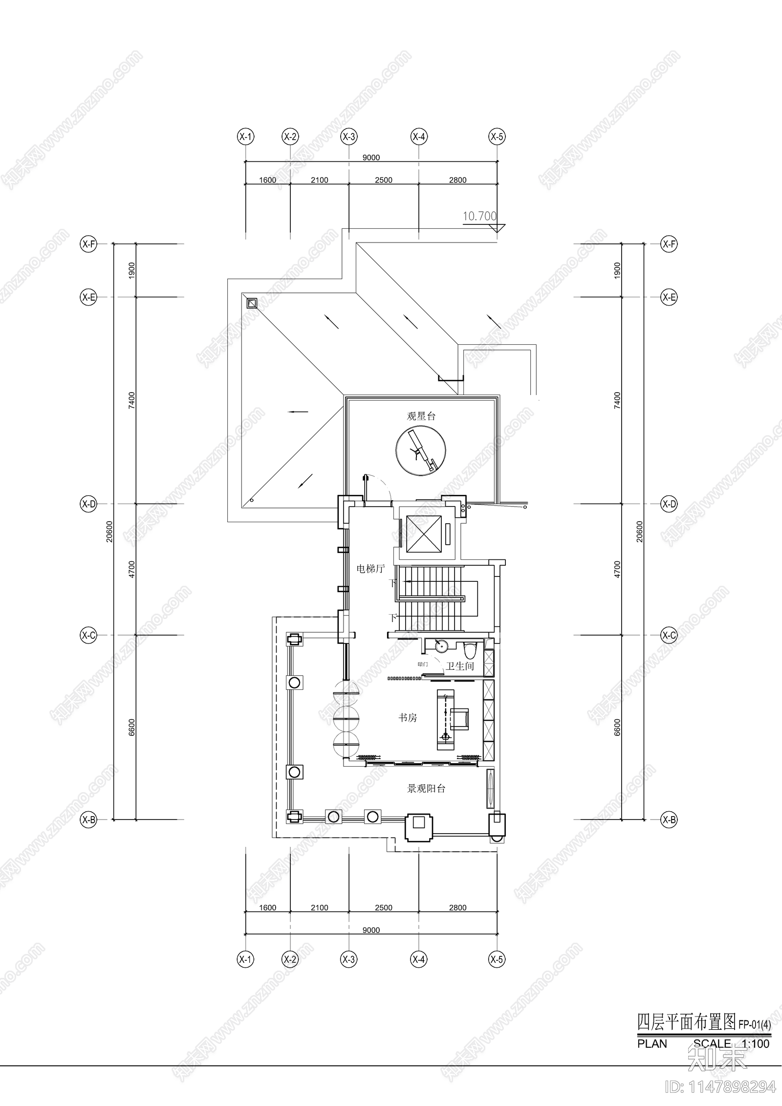 新中式别墅室内设计施工图cad施工图下载【ID:1147898294】