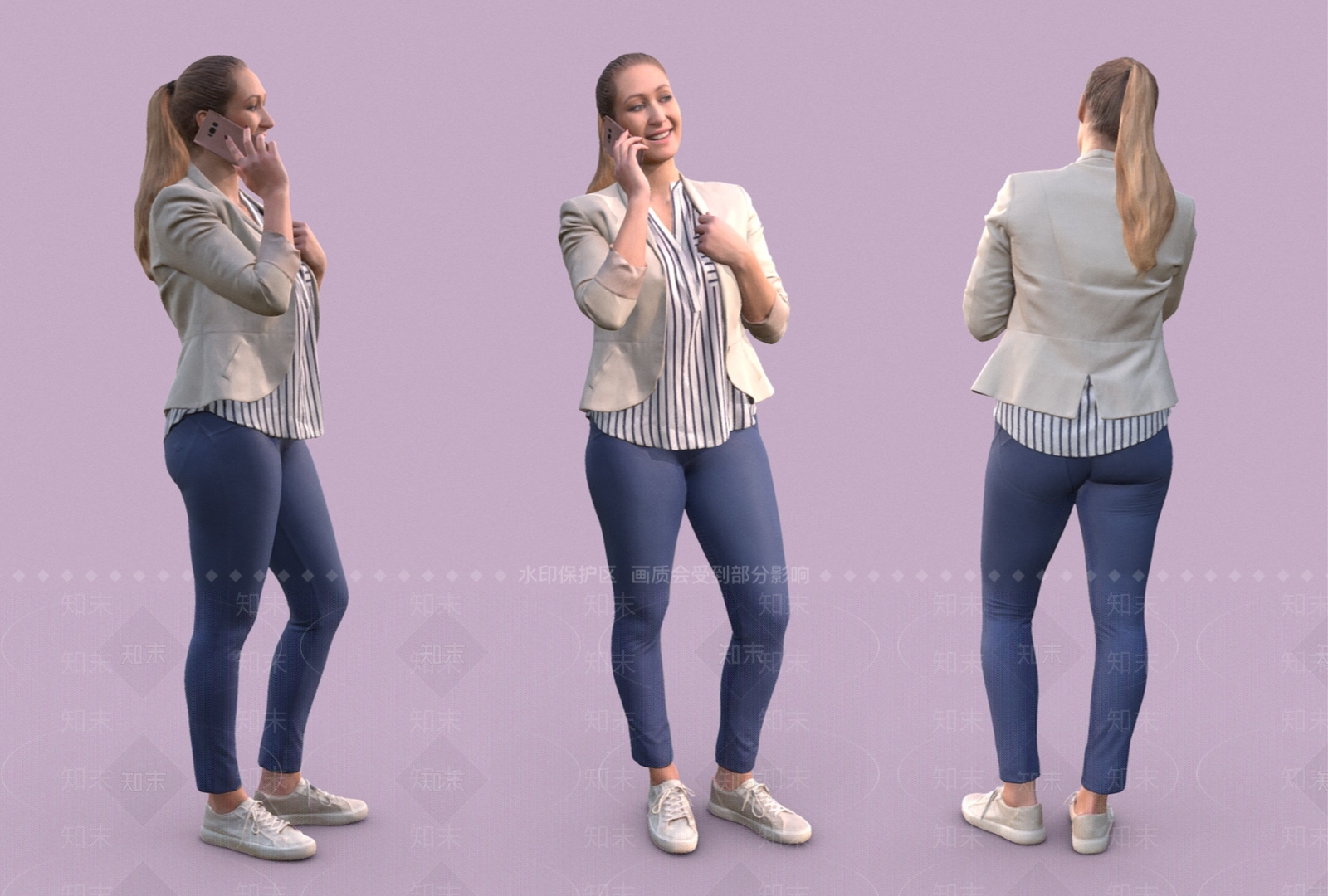 站姿商务美女SU模型下载【ID:1147902786】