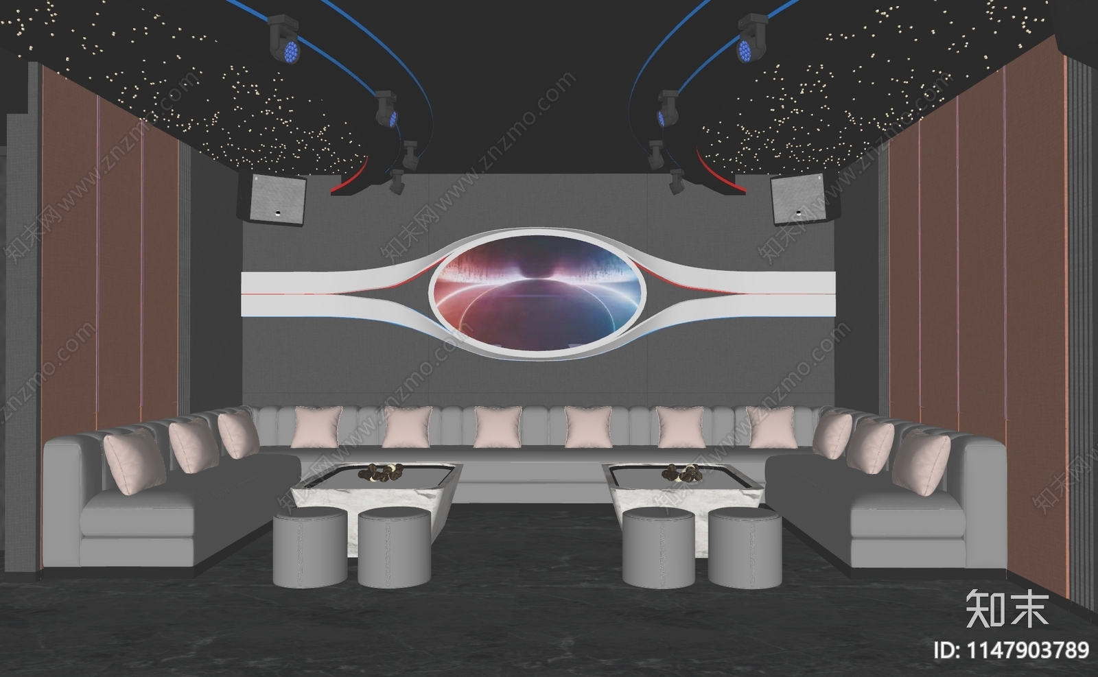 现代ktv包房SU模型下载【ID:1147903789】