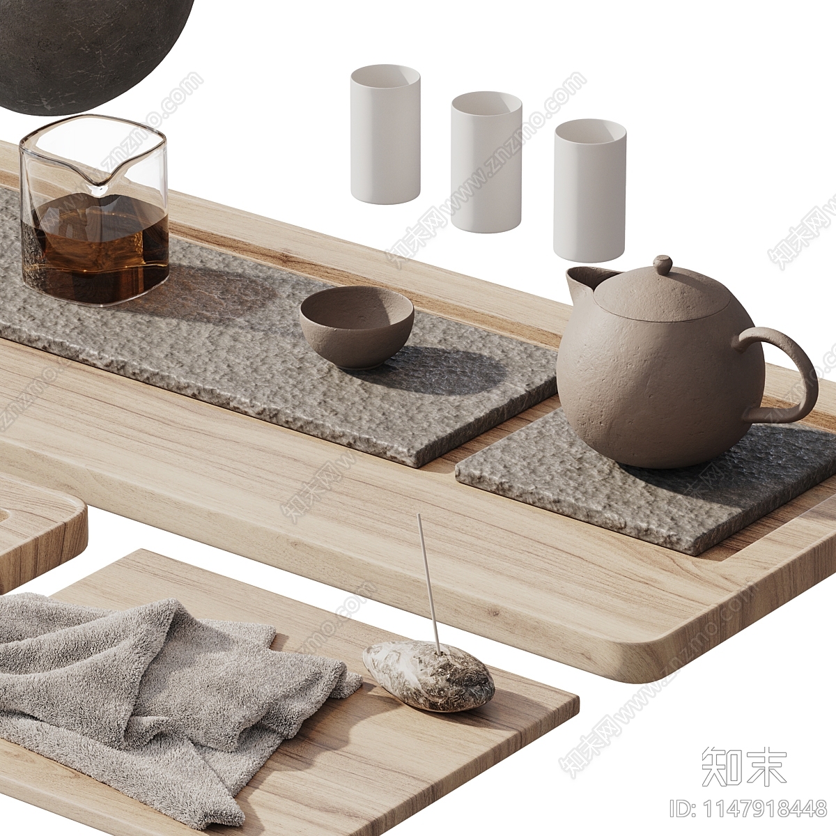 现代茶具3D模型下载【ID:1147918448】