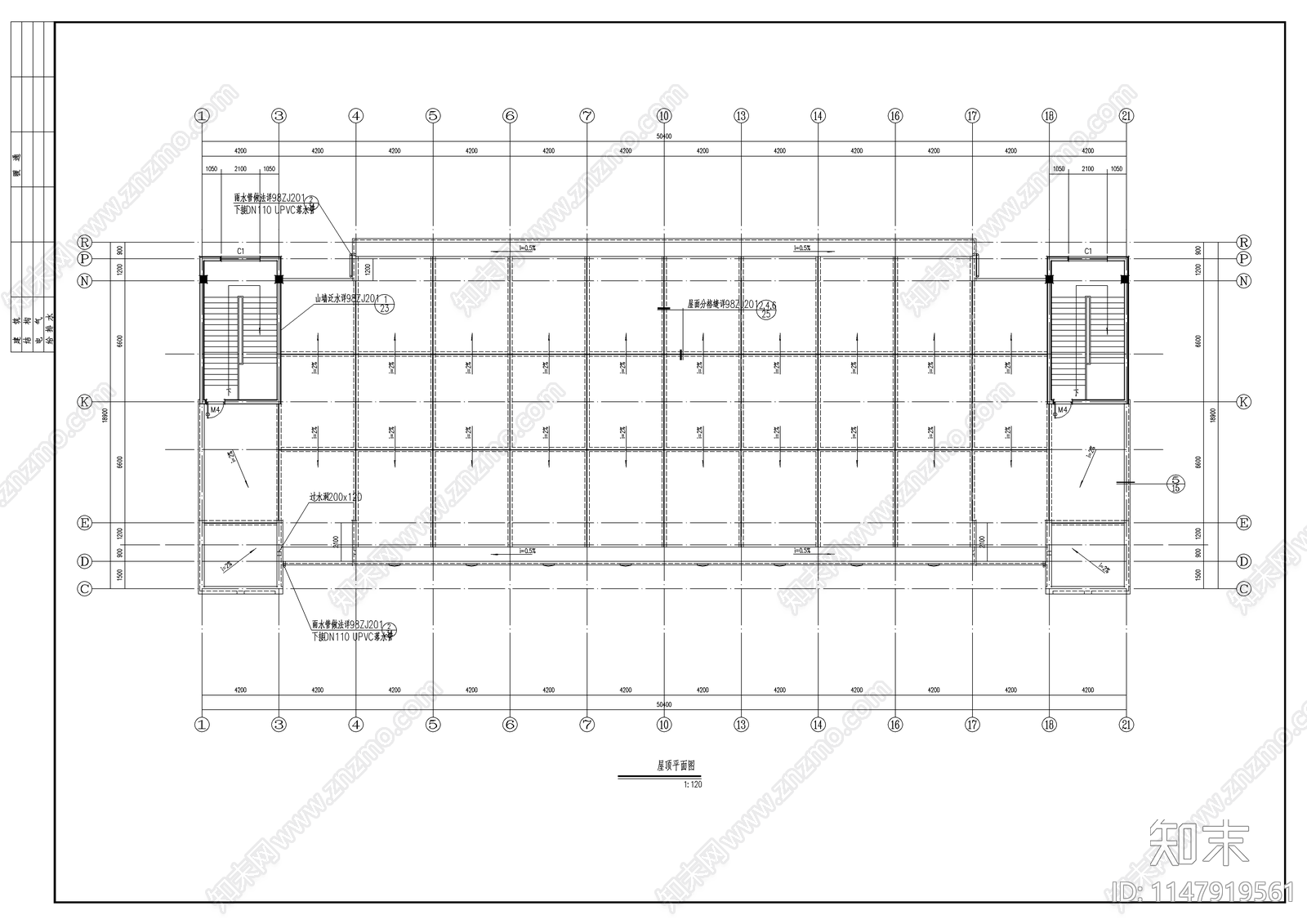 食堂建筑cad施工图下载【ID:1147919561】