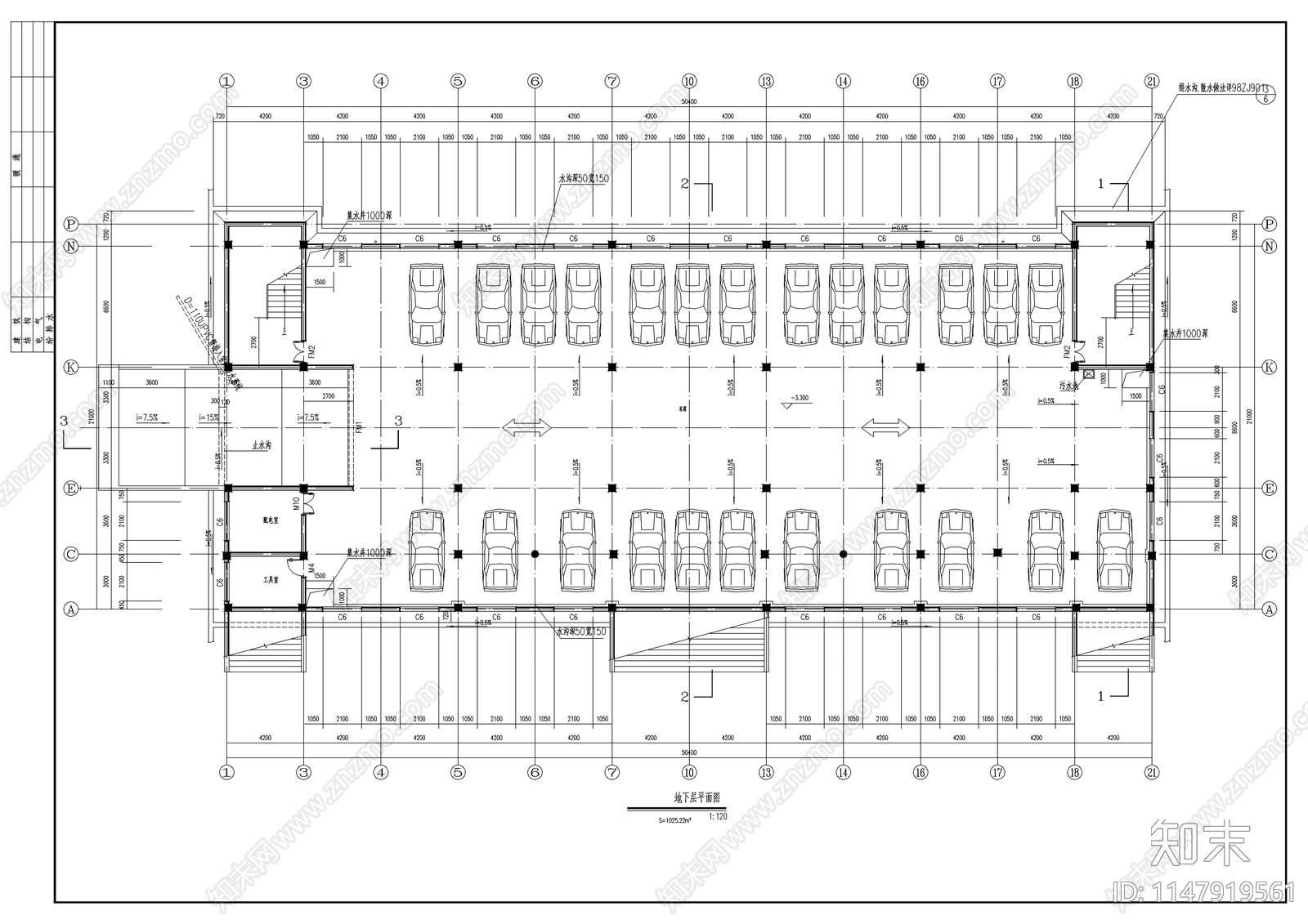 食堂建筑cad施工图下载【ID:1147919561】