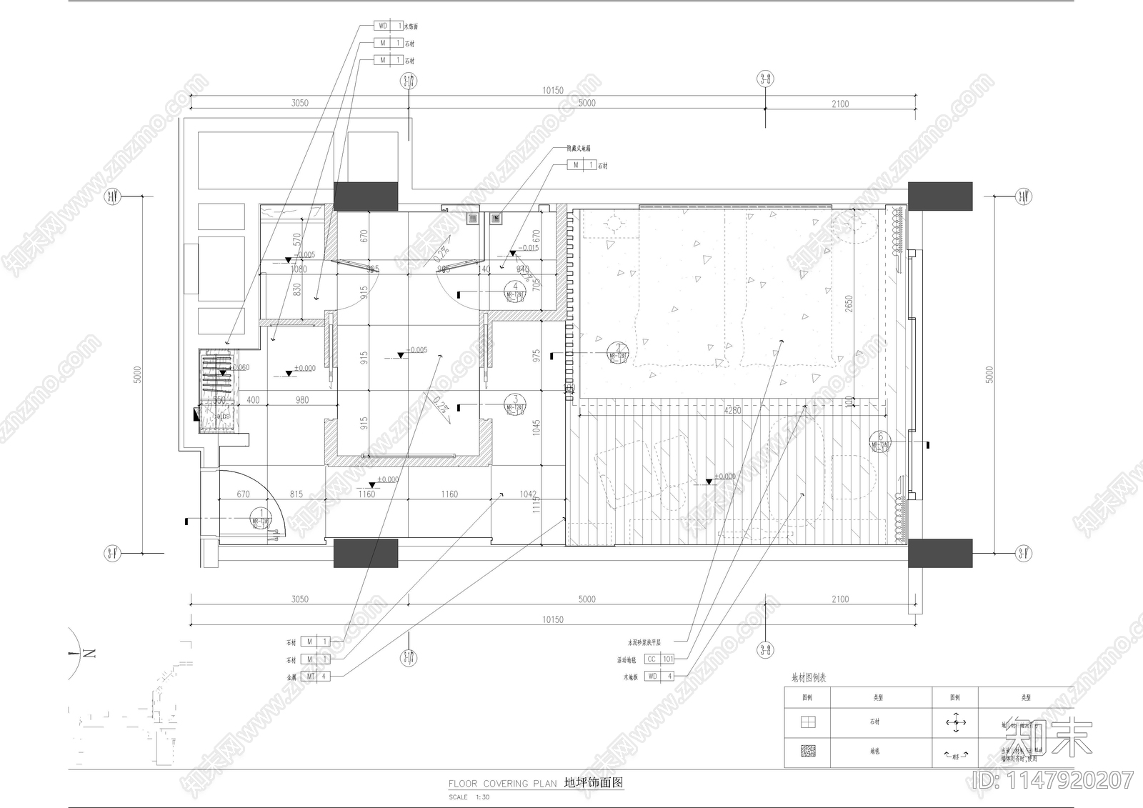 标准双床房室内cad施工图下载【ID:1147920207】