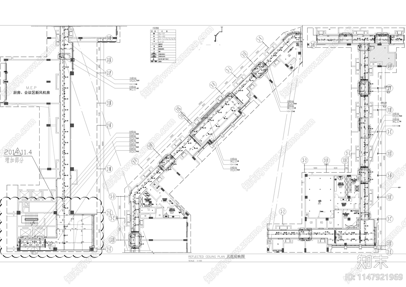现代酒店过道室内cad施工图下载【ID:1147921969】