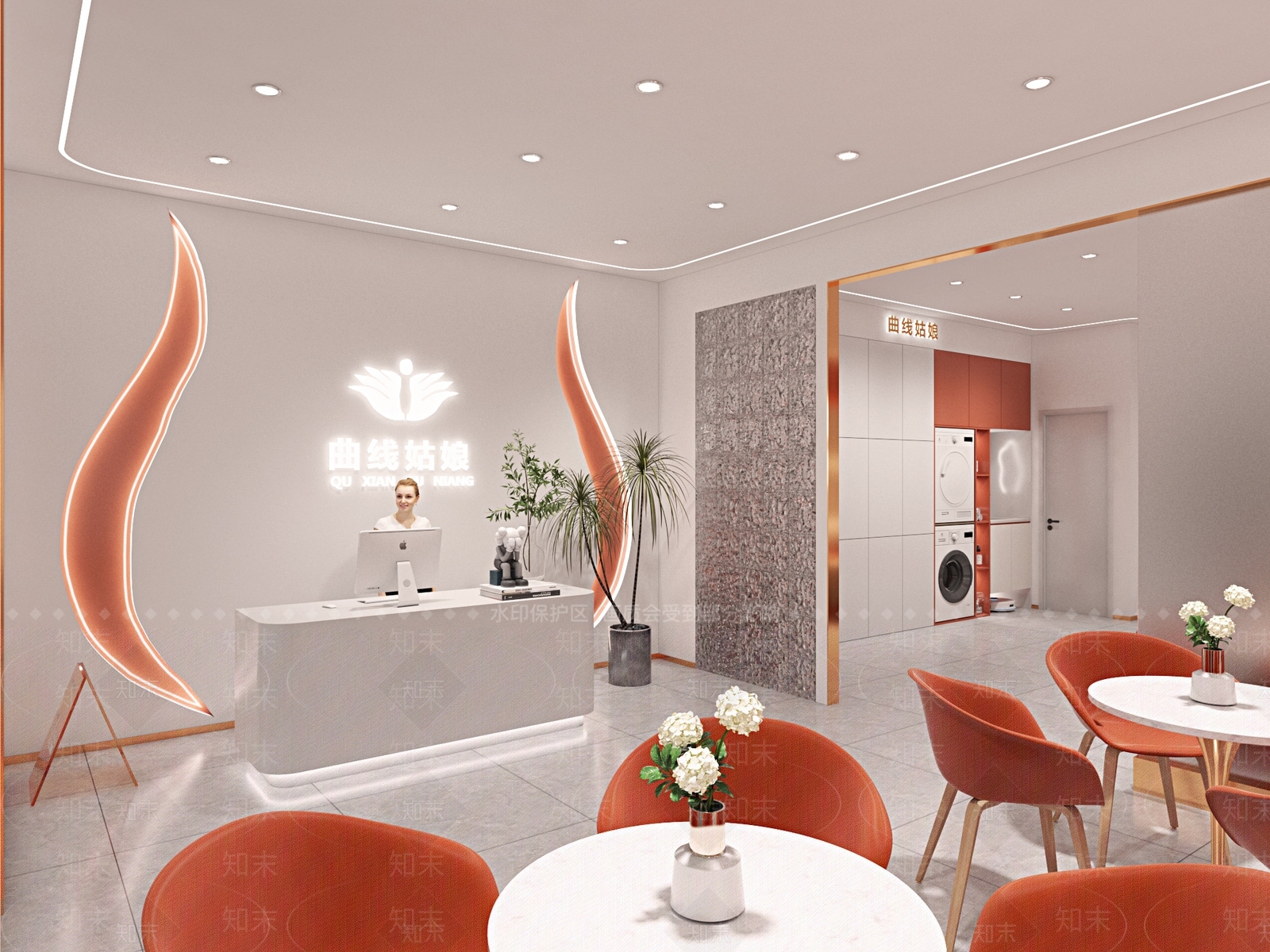 现代美容SPA店3D模型下载【ID:1147925176】