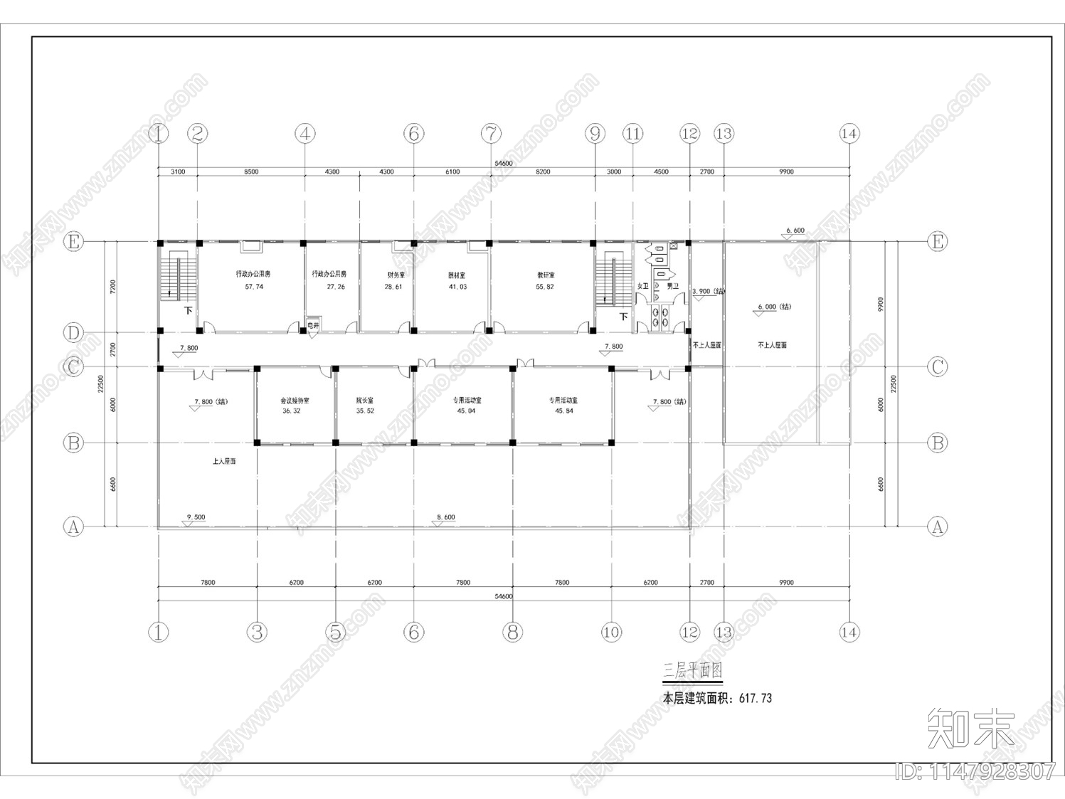 现代风格幼儿园建筑cad施工图下载【ID:1147928307】