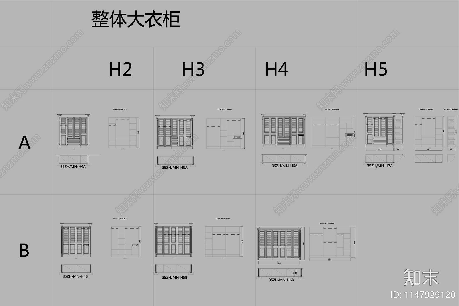 美式柜子动态模块cad施工图下载【ID:1147929120】