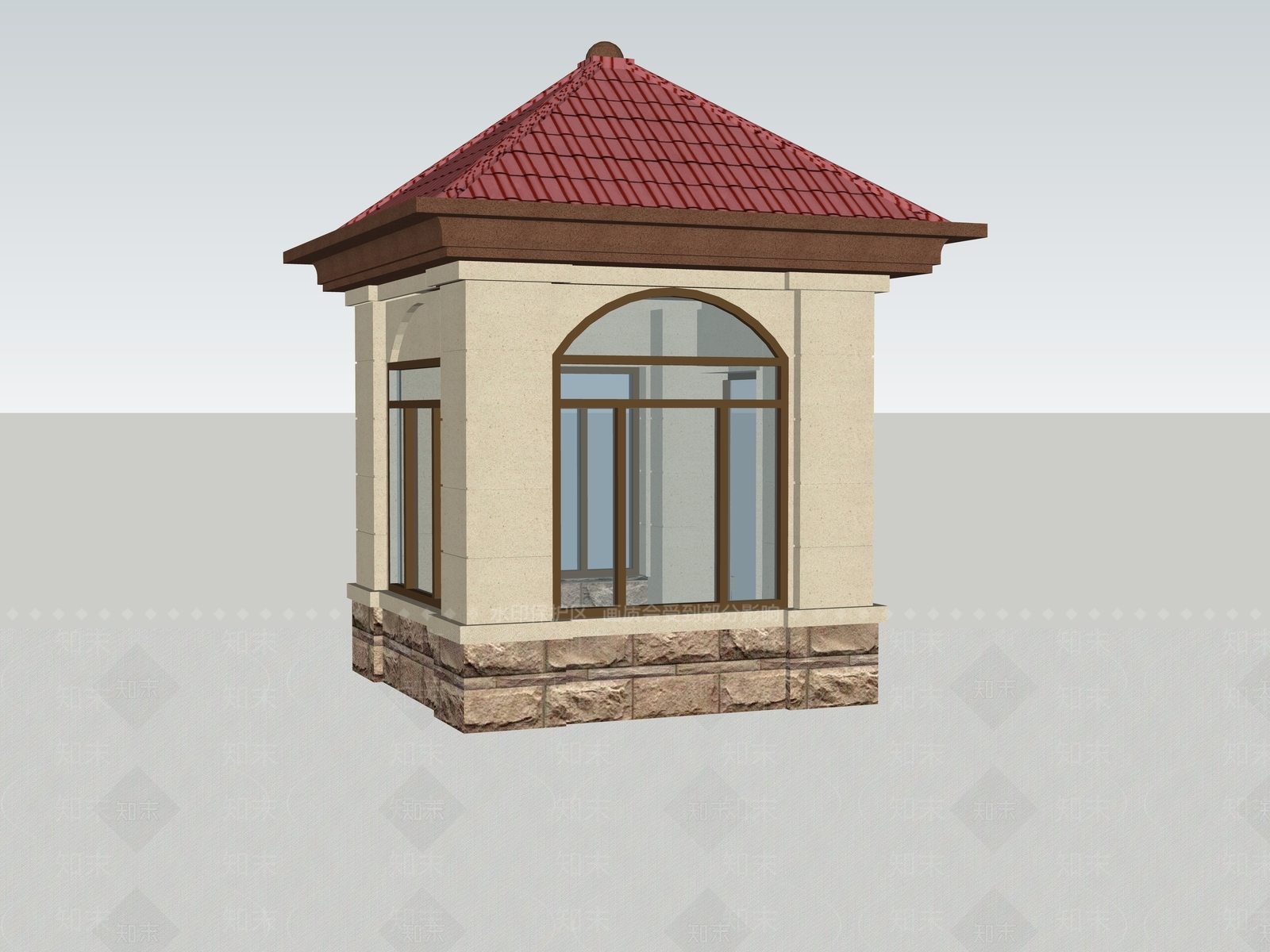 欧式岗亭SU模型下载【ID:1147932946】