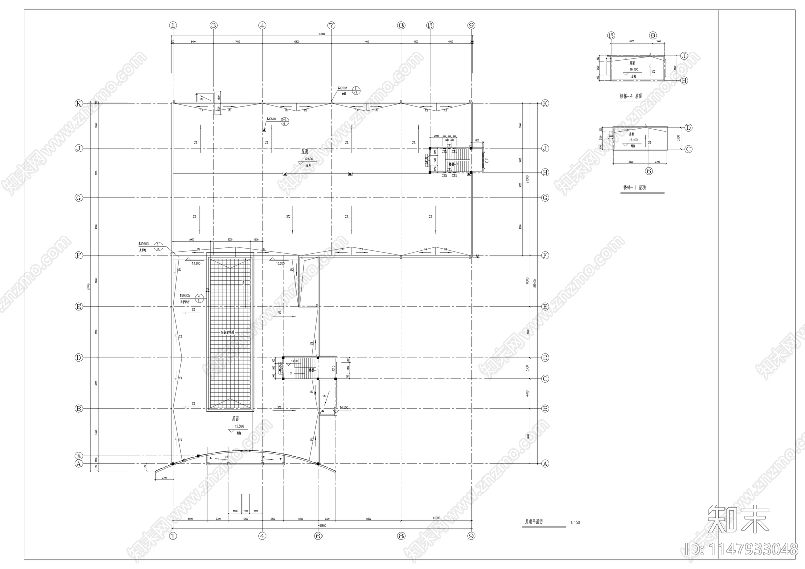 文化娱乐建筑cad施工图下载【ID:1147933048】