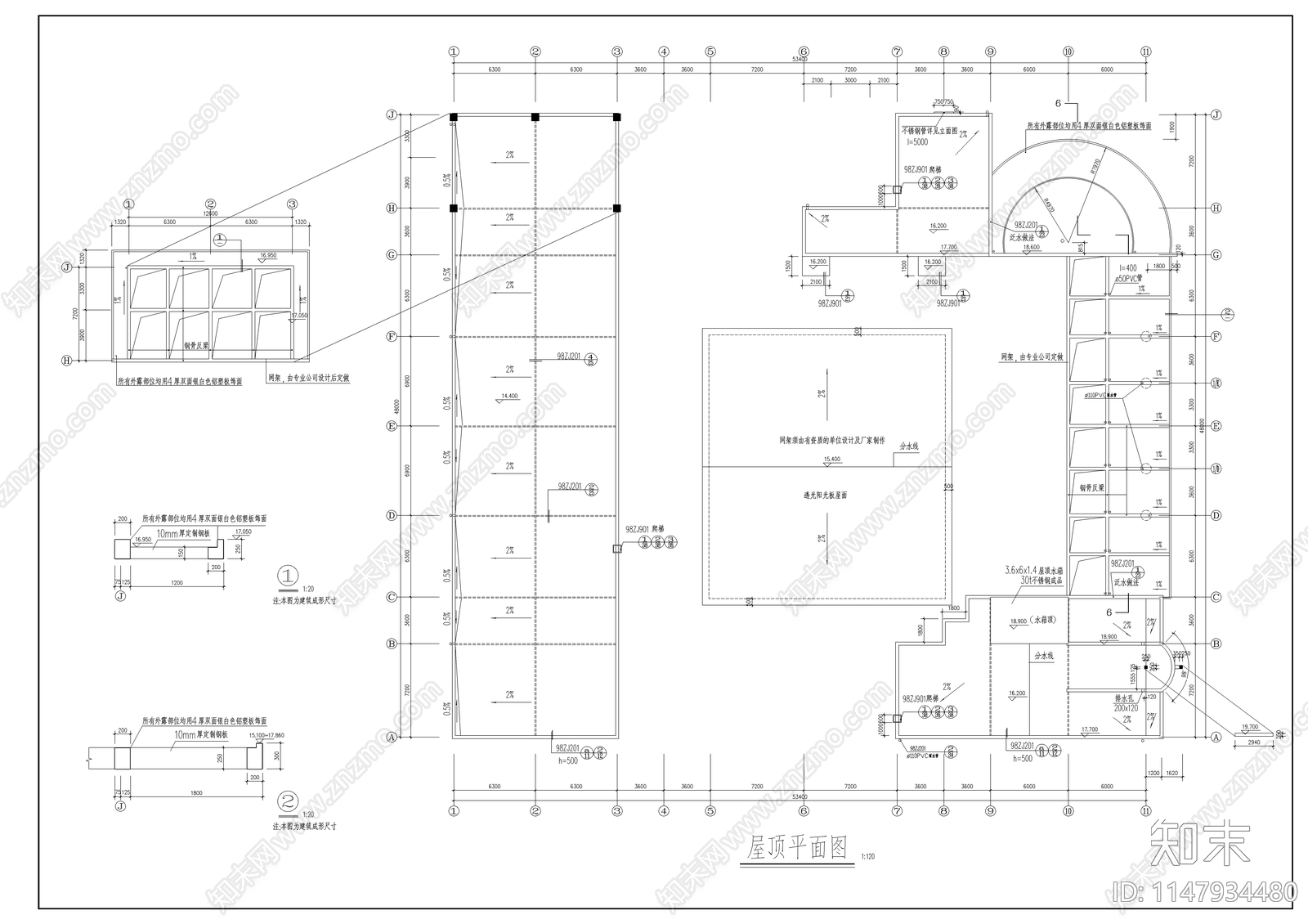 文化商城建筑cad施工图下载【ID:1147934480】