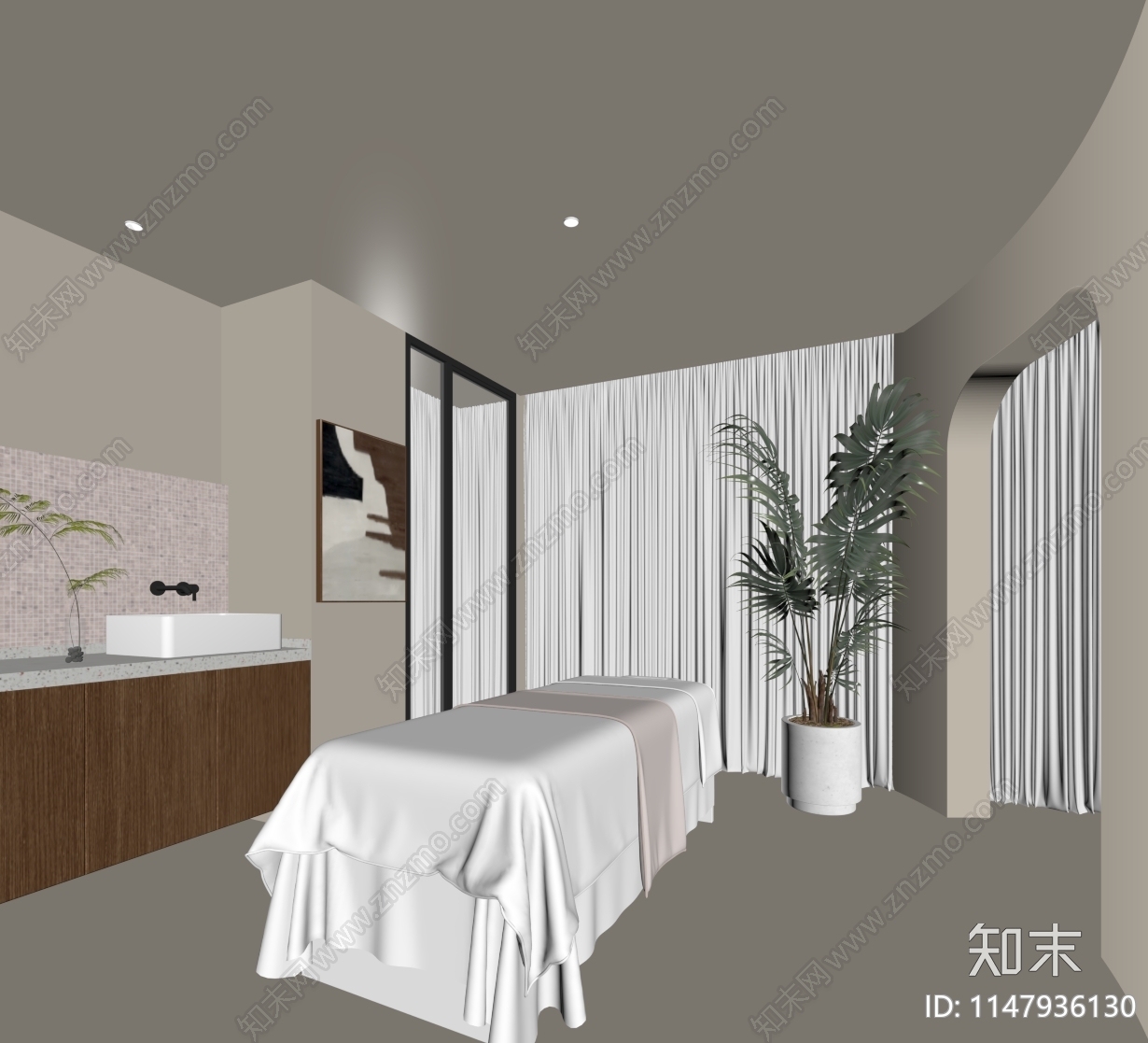 现代美容店SU模型下载【ID:1147936130】