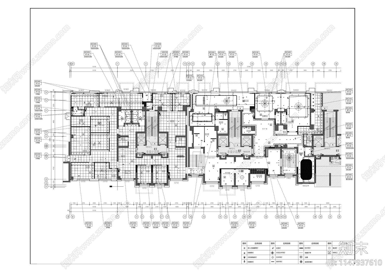 1000m²中医理疗cad施工图下载【ID:1147937610】