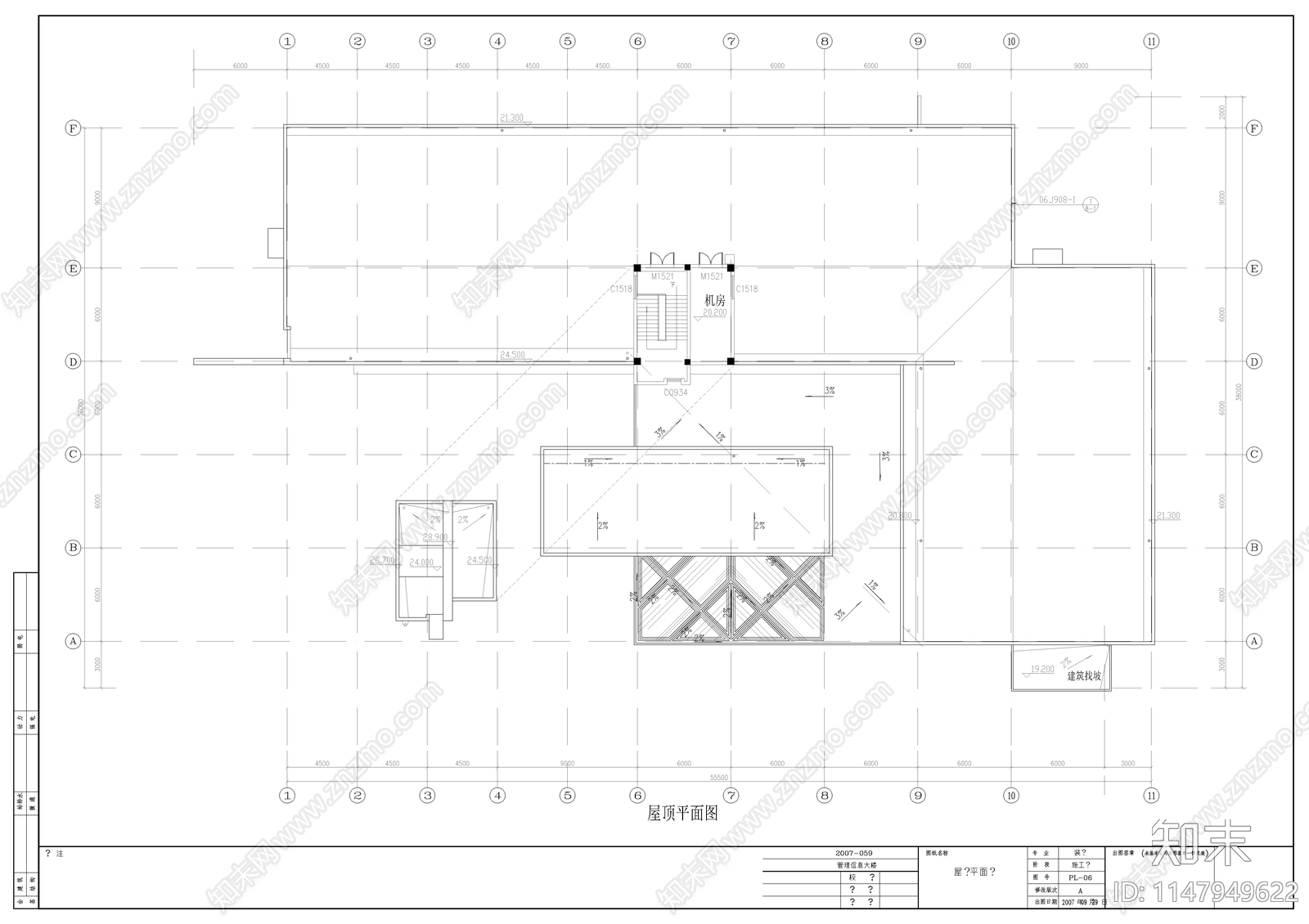 居住建筑设计cad施工图下载【ID:1147949622】