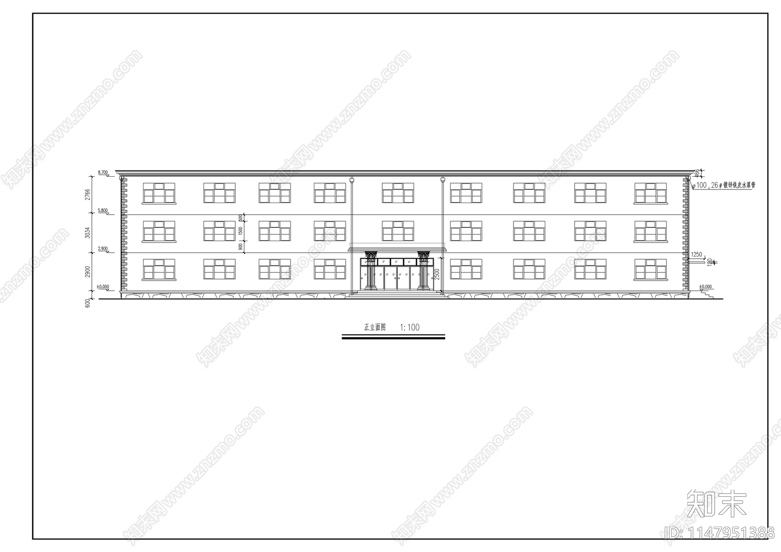 某公司办公楼结构设计cad施工图下载【ID:1147951388】