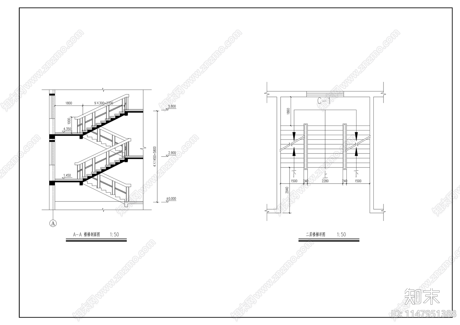 某公司办公楼结构设计cad施工图下载【ID:1147951388】