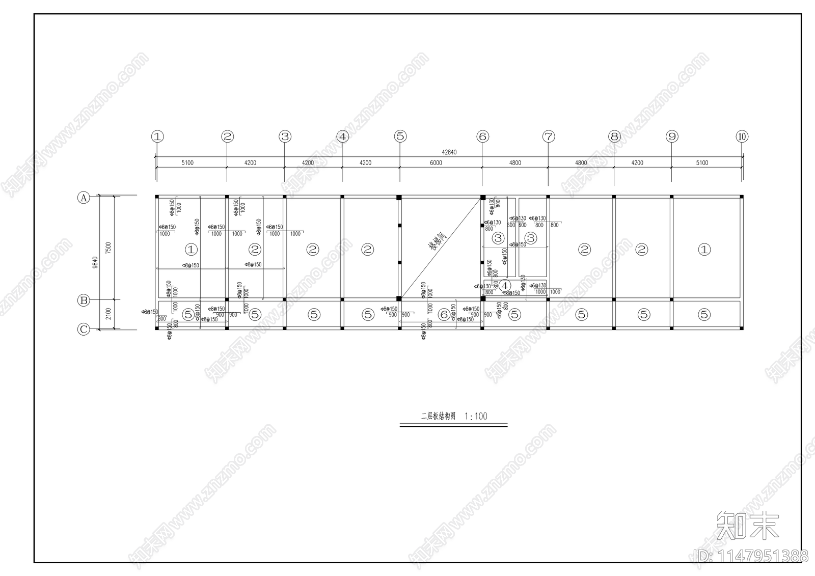 某公司办公楼结构设计cad施工图下载【ID:1147951388】