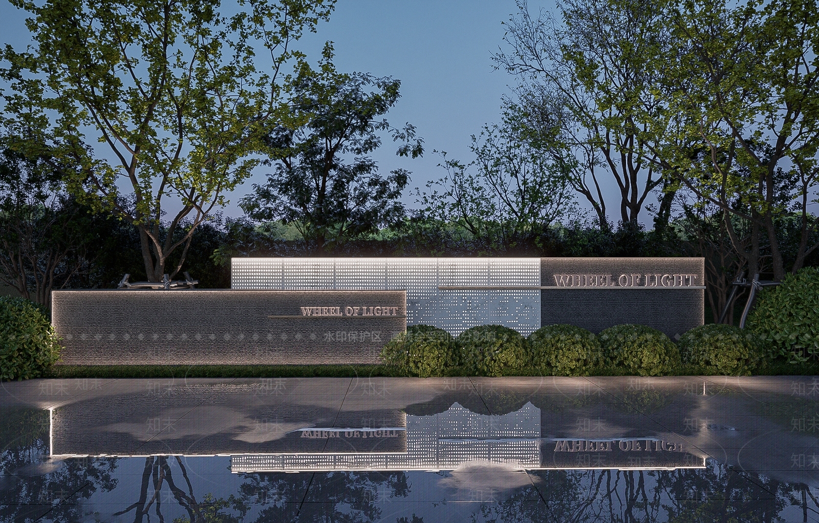 现代造型景墙3D模型下载【ID:1147959054】