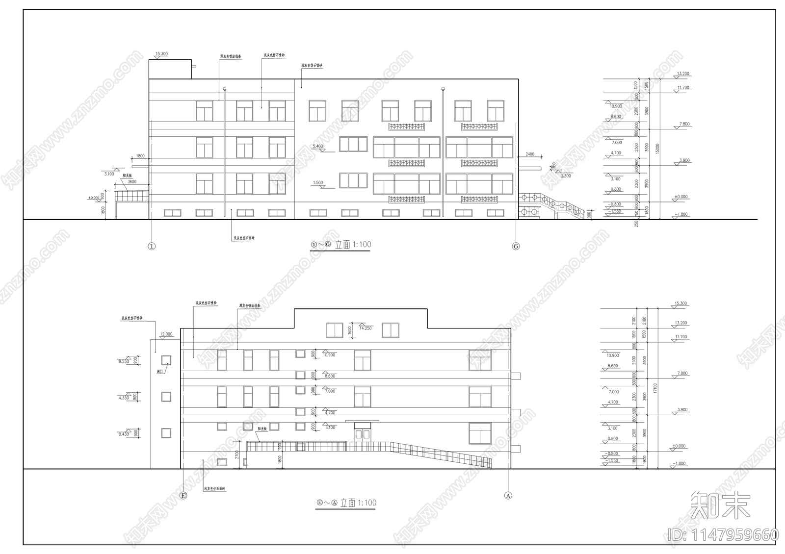 现代大学食堂施工图cad施工图下载【ID:1147959660】