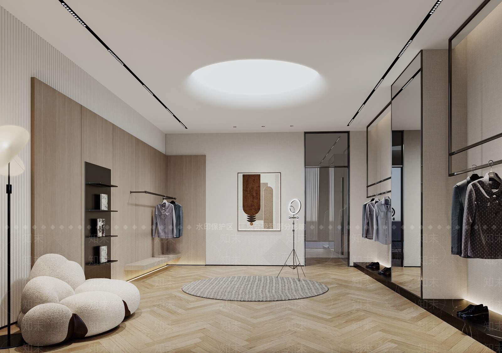 现代服装直播间SU模型下载【ID:1147965134】