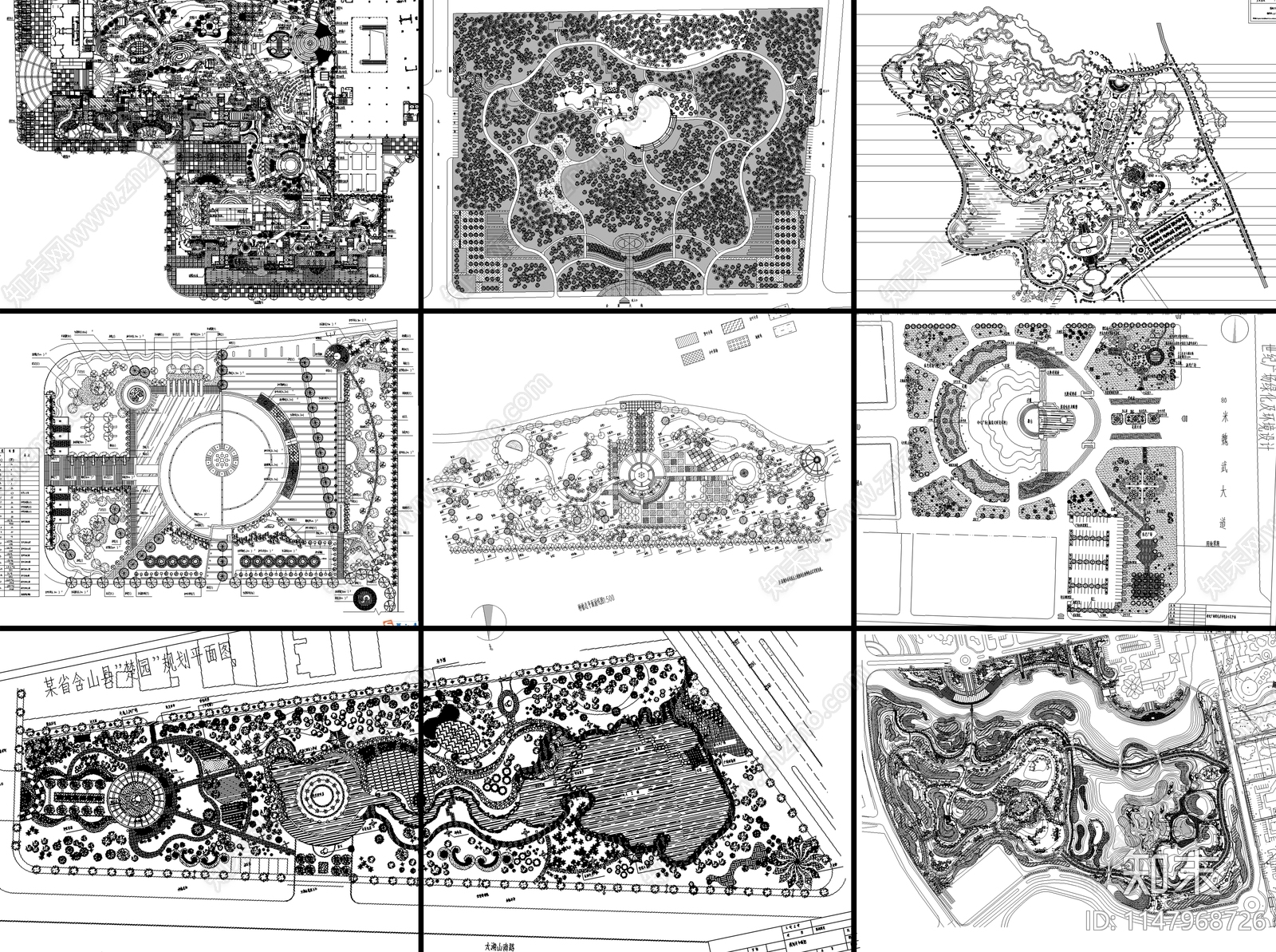 350套公园广场景观设计施工图施工图下载【ID:1147968726】