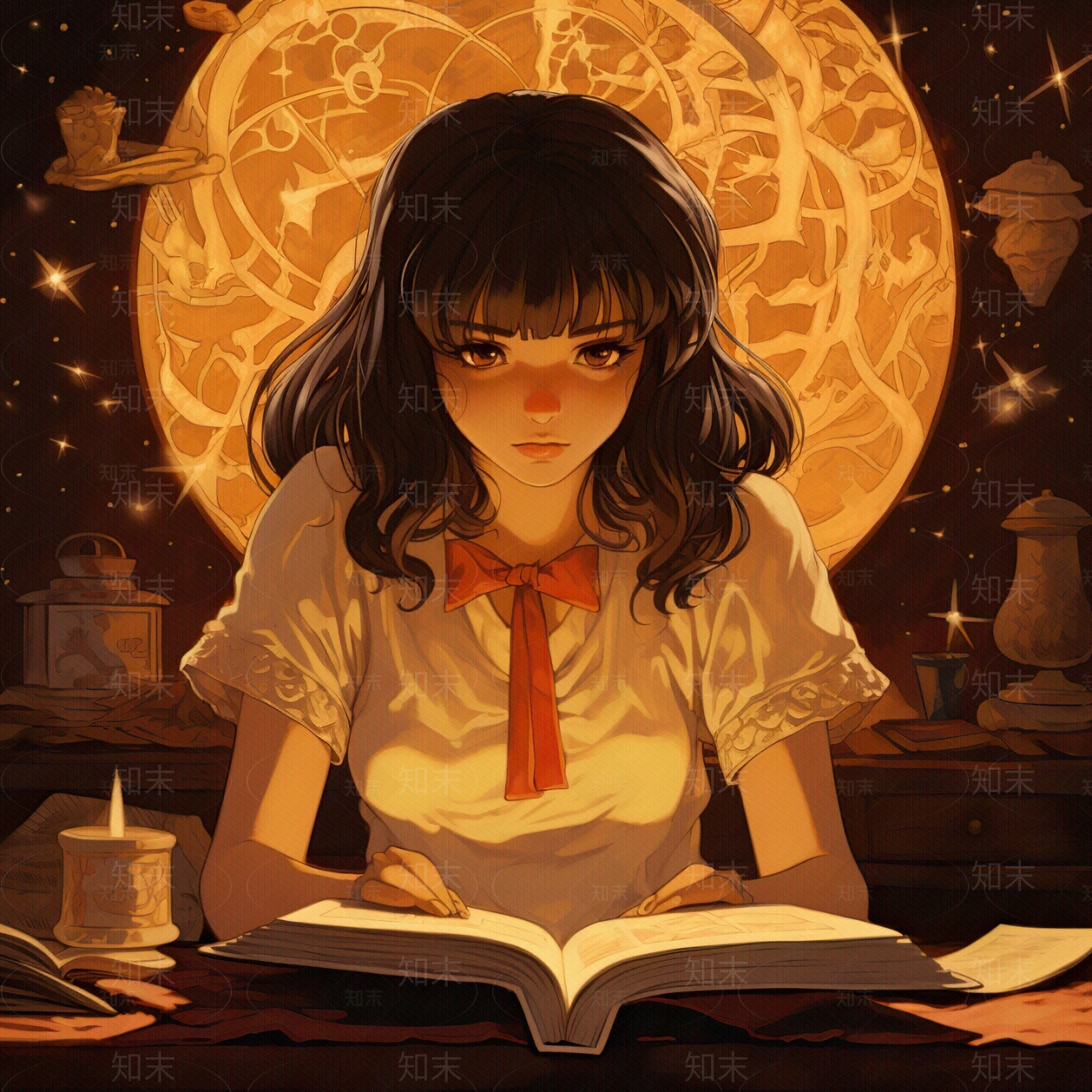 儿童房读书主题动漫壁纸贴图下载【ID:1147968531】