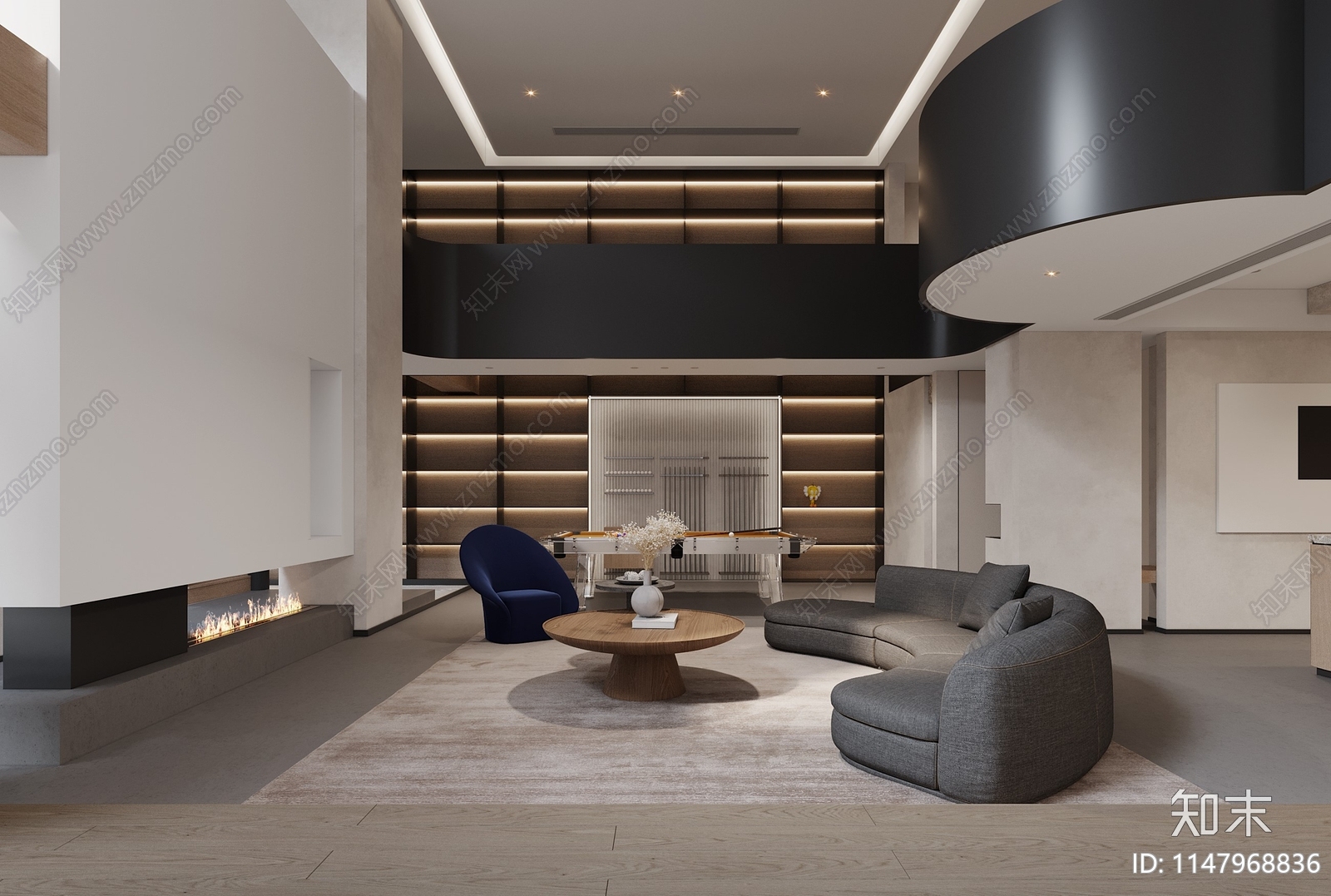 现代三层别墅施工图施工图下载【ID:1147968836】