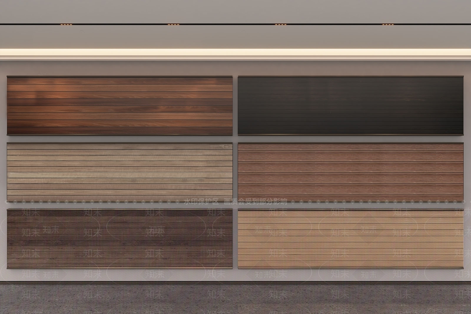 现代庭院防腐木塑木地板SU模型下载【ID:1147970038】