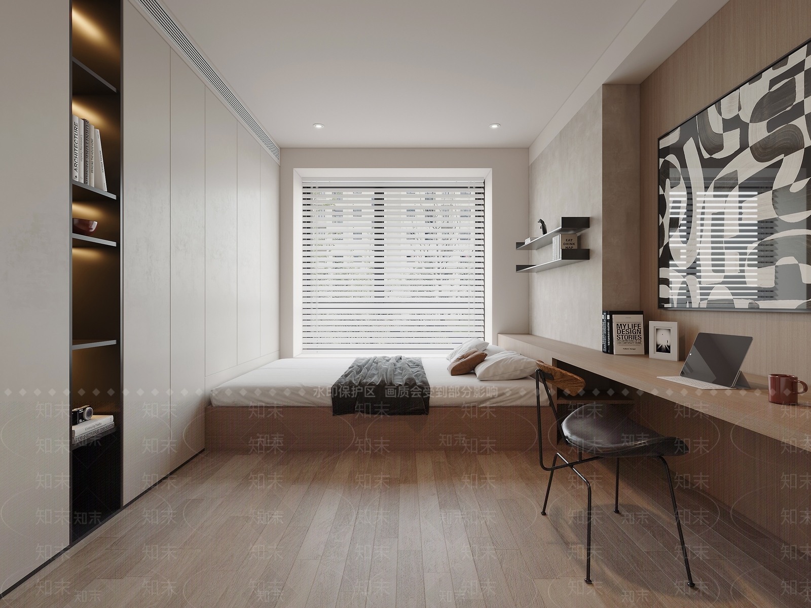 现代榻榻米儿童卧室3D模型下载【ID:1147971420】