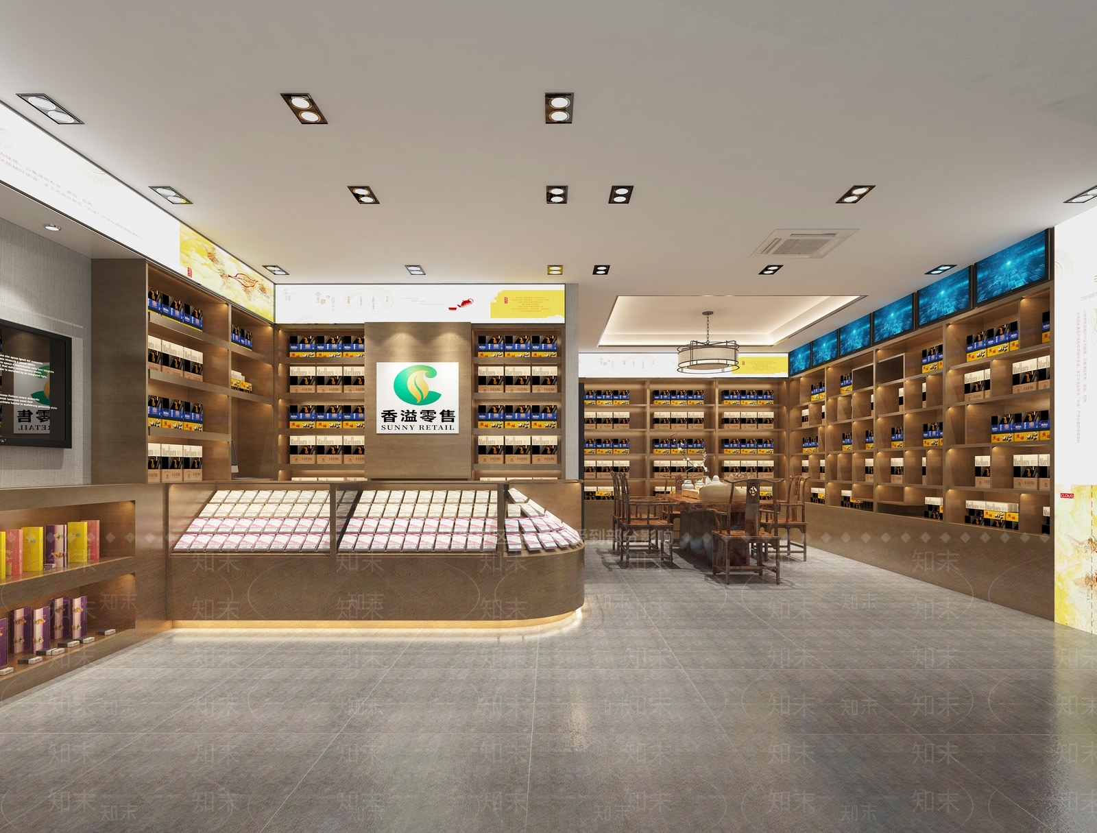 现代烟酒店3D模型下载【ID:1147972541】