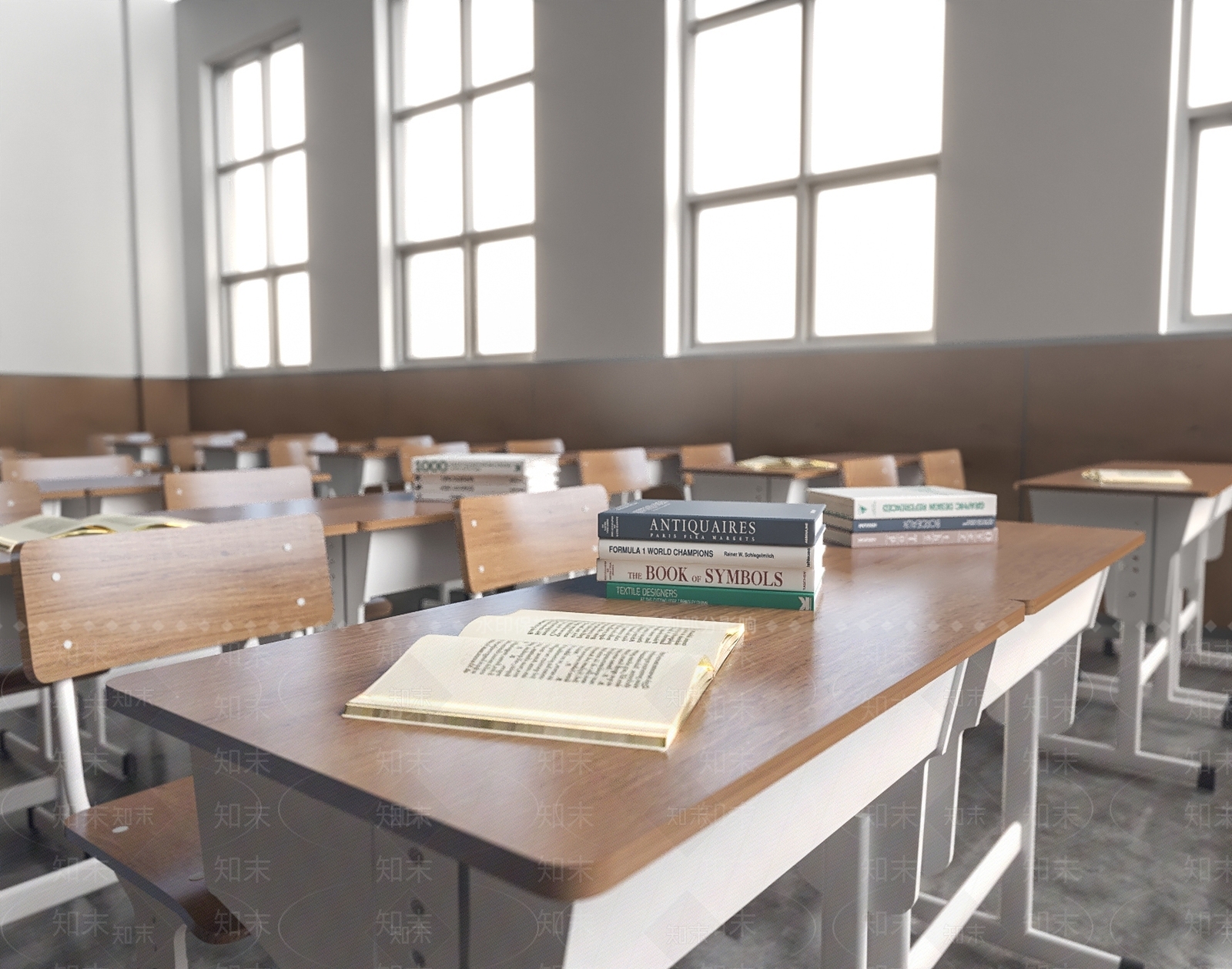 现代学校教室SU模型下载【ID:1147973407】