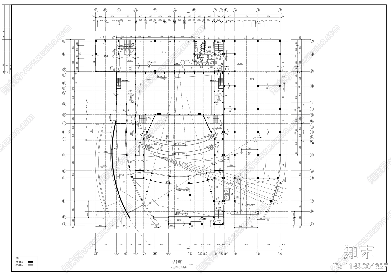 影剧院建筑cad施工图下载【ID:1148004327】